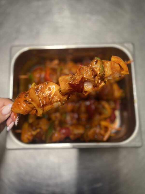 Brochettes de poulet grilladin tex-mex détails le ruisseau